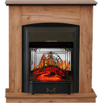 Majestic черный Электрокамин Barcelona с очагом Fobos FX M / Majestic FX M Дуб табачный (RoyalFlame)