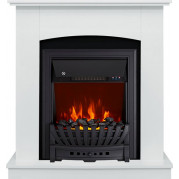 Электрокамин Barcelona с очагом Aspen Black Белый