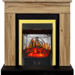 Majestic золото Электрокамин Bergen с очагом Fobos FX M / Majestic FX M Дуб галифакс (RoyalFlame)