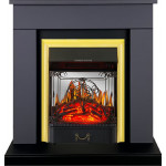 Majestic золото Электрокамин Bergen с очагом Fobos FX M / Majestic FX M Графит (RoyalFlame)