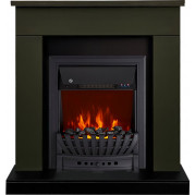 Электрокамин Bergen с очагом Aspen Black Олива