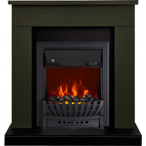 Электрокамин Bergen с очагом Aspen Black Олива