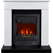 Электрокамин Bergen с очагом Aspen Black Белый