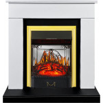 Majestic золото Электрокамин Bergen с очагом Fobos FX M / Majestic FX M Белый (RoyalFlame)