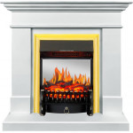 Fobos золото Электрокамин California с очагом Fobos FX M / Majestic FX M Белый (RoyalFlame)