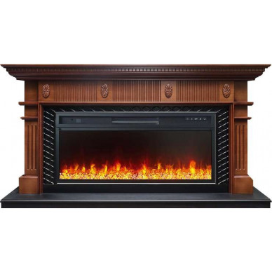 Электрокамин Carlyle 42 с очагом Vision 42 Led Орех (Royal Flame)