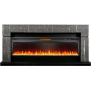 Электрокамин Lindos 60 с очагом Vision 60 LED Серый Мрамор (Royal Flame)