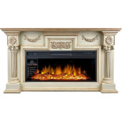 Электрокамин London 42 с очагом Vision 42 Led Log Слоновая кость