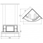 Чертеж Камин ВЕСТА (Ru-Kamin)