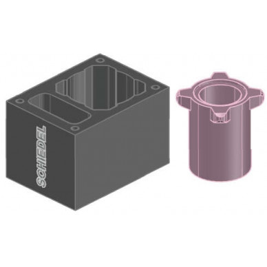 Комплект дымохода одноходовой с вентканалом Isotor 0,33м/п (Schiedel)