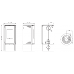 Чертеж Печь Amber Porte Vidro (Solzaima)