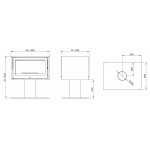 Чертеж Печь Slim Box (Solzaima)