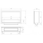 Чертеж Биокамин LEADER 700 (SteelHeat)