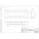 Чертеж Биокамин LONG 1200 Small (SteelHeat)