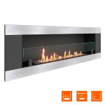 Стекло Биокамин LONG 1200H Small (SteelHeat)