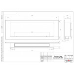 Чертеж Биокамин LONG 1500H (SteelHeat)