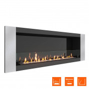 Биокамин LONG 1500V XL (SteelHeat)