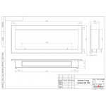 Чертеж Биокамин ONE 1400V (SteelHeat)