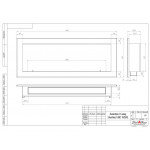 Чертеж Биокамин ONE 1400H XL (SteelHeat)