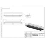 Чертеж Биокамин STAND 1000 Черный / Белый (SteelHeat)