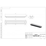Чертеж Биокамин STAND 1300 Черный / Белый (SteelHeat)