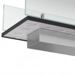 Снизу Биокамин STAND 700 Черный / Белый (SteelHeat)