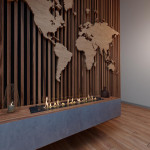 Интерьер Биокамин STAND 700 Черный / Белый (SteelHeat)