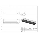 Чертеж Биокамин STAND 800 Черный / Белый (SteelHeat)