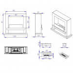  Биокамин STARCK Белый / Черный (SteelHeat)
