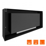 Сзади Биокамин WALL LONG 1200 (SteelHeat)