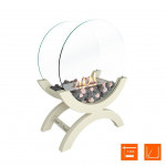 Молочный Биокамин WOOD 400 (7 цветов) (SteelHeat)