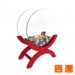 Красный Биокамин WOOD 400 (7 цветов) (SteelHeat)