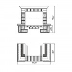 Чертеж Камин Bellerive (Supra-Russia)