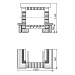 Чертеж Камин Bellerive с деревяной балкой (Supra-Russia)