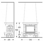 Чертеж Камин BILBAO 2 (Supra)