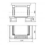 Чертеж Камин Charleston с деревяной балкой (Supra-Russia)