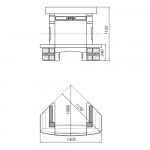 Чертеж Камин TALENCE Угловой (Supra-Russia)