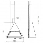 Чертеж Камин BILBAO FRONTAL (Traforart)