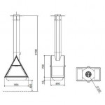 Чертеж Камин EQUIL CENTRAL (Traforart)