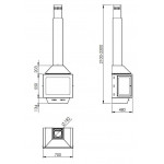 Чертеж Камин ARIADNA FRONTAL (Traforart)