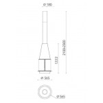Чертеж Камин ARLET Низкое стекло (Traforart)
