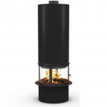 Черный со стеклом Камин DIAMANTE (Traforart)