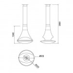 Чертеж Камин DORIA CENTRAL 2 CARAS (Traforart)