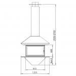 Чертеж Камин GAIA (Traforart)