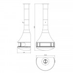 Чертеж Камин HYPNOS Frontal (Traforart)