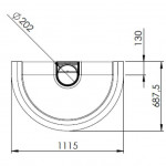 Чертеж 2 Камин LORENA FRONTAL (Traforart)