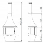 Чертеж Камин LORENA FRONTAL (Traforart)