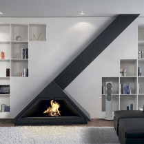 Камин MADRID дымоход по диагонали слева / справа (Traforart)