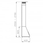 Чертеж 2 Камин MADRID Frontal дымоход слева / справа (Traforart)