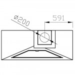 Чертеж 3 Камин MADRID Frontal дымоход слева / справа (Traforart)